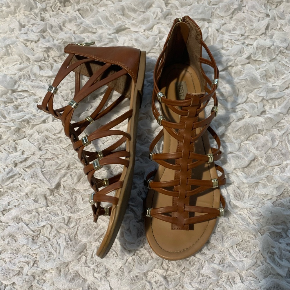 Brown Leather Steve Madden Sandals